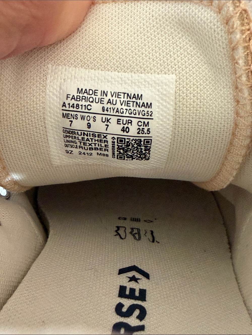 Converse Chuck Taylor All Star Ox sneakers in a beige or "Coastal Dune" suede - Picture 6 of 8